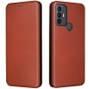 TCL 30E/30 SE/305/306 Cover Carbon Fiber Texture Brown