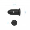 Mini Car charger 2xUSB-A 15W