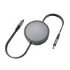 Utdragbar Cable USB-C 100W 1m Black