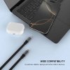 Utdragbar Cable USB-C 100W 1m Black