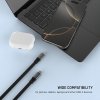 Utdragbar Cable USB-C 100W 1m Black
