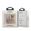 AirPods 1/2 Case Flower Print & Gold Hook Purple