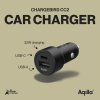 Car charger Chargebird CC2 USB-C + USB-A 32W Black
