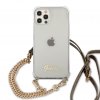 iPhone 12/iPhone 12 Pro Case Chain & Script Gold Clear