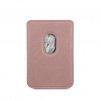 magnetic card holder with metal logo magsafe in pink