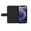 iPhone 12 Mini Cover Detachable Wallet Case Black