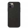 iPhone 12 Pro Max Case Saffiano Vintage Script Black