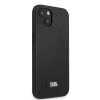 iPhone 13 Mini Case Saffiano Metal Plaque Black