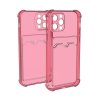 iPhone 13 Pro Max Case Card Holder Shockproof Pink