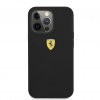 iPhone 13 Pro Case Liquid Silicone Metal Logo Black