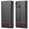 iPhone 14 Plus Cover Carbon Fiber Texture Red Stripe Horizontal
