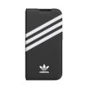 iPhone 14 Pro Cover 3 Stripes Booklet Case Black White