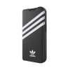 iPhone 14 Pro Cover 3 Stripes Booklet Case Black White