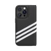 iPhone 14 Pro Cover 3 Stripes Booklet Case Black White