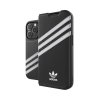 iPhone 14 Pro Cover 3 Stripes Booklet Case Black White