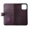 iPhone 14 Pro Cover Genuine Leather Card Slot Purple