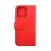 iPhone 14 Pro Cover Genuine Leather Card Slot Red