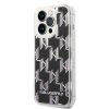 iPhone 14 Pro Case Liquid Glitter Monogram Black