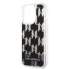 iPhone 14 Pro Case Liquid Glitter Monogram Black