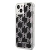 iPhone 14 Case Liquid Glitter Monogram Black