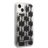 iPhone 14 Case Liquid Glitter Monogram Black