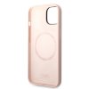 iPhone 14 Case Liquid Silicone Karl & Choupette MagSafe Pink