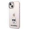 iPhone 14 Case Printed Choupette Transparent Pink