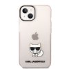iPhone 14 Case Printed Choupette Transparent Pink
