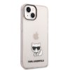 iPhone 14 Case Printed Choupette Transparent Pink