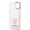 iPhone 14 Case Printed Choupette Transparent Pink