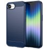 iPhone 16e/17e Case Brushed Carbon fiber texture Blue