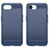 iPhone 16e/17e Case Brushed Carbon fiber texture Blue