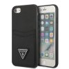 iPhone 7/8/SE Case Saffiano Double Cardslot Black
