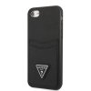iPhone 7/8/SE Case Saffiano Double Cardslot Black