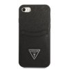 iPhone 7/8/SE Case Saffiano Double Cardslot Black