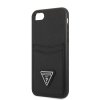 iPhone 7/8/SE Case Saffiano Double Cardslot Black
