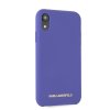 iPhone XR Case Silicone Lagerfeld Gold Logo Purple