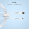 Cable Liquid Silicone USB-A/Lightning 1.2m White