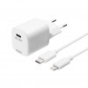 Charger 20W USB-C PD with USB-C-Lightning Cable 1 meter White