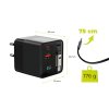 Charger with Display GaN 65W Built-In USB-C Cable