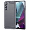 Motorola moto g200 5G Case Brushed Carbon fiber texture Grey