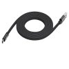Flat Cable Magnetic USB-A to USB-C 1m Black