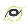 Flat Cable Magnetic USB-A to USB-C 1m Black