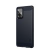 Samsung Galaxy A72 Case Brushed Carbon fiber texture Blue