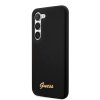 Samsung Galaxy S23 Case Liquid Silicone Metal Logo Black