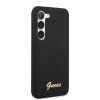 Samsung Galaxy S23 Case Liquid Silicone Metal Logo Black