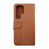 Samsung Galaxy S23 Ultra Cover Foldable Card Slot Brown