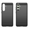 Samsung Galaxy S24 FE Case Brushed Carbon fiber texture Black