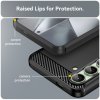 Samsung Galaxy S24 FE Case Brushed Carbon fiber texture Black