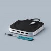 Mac Mini M4 Stand & Hub with SSD enclosure Silver